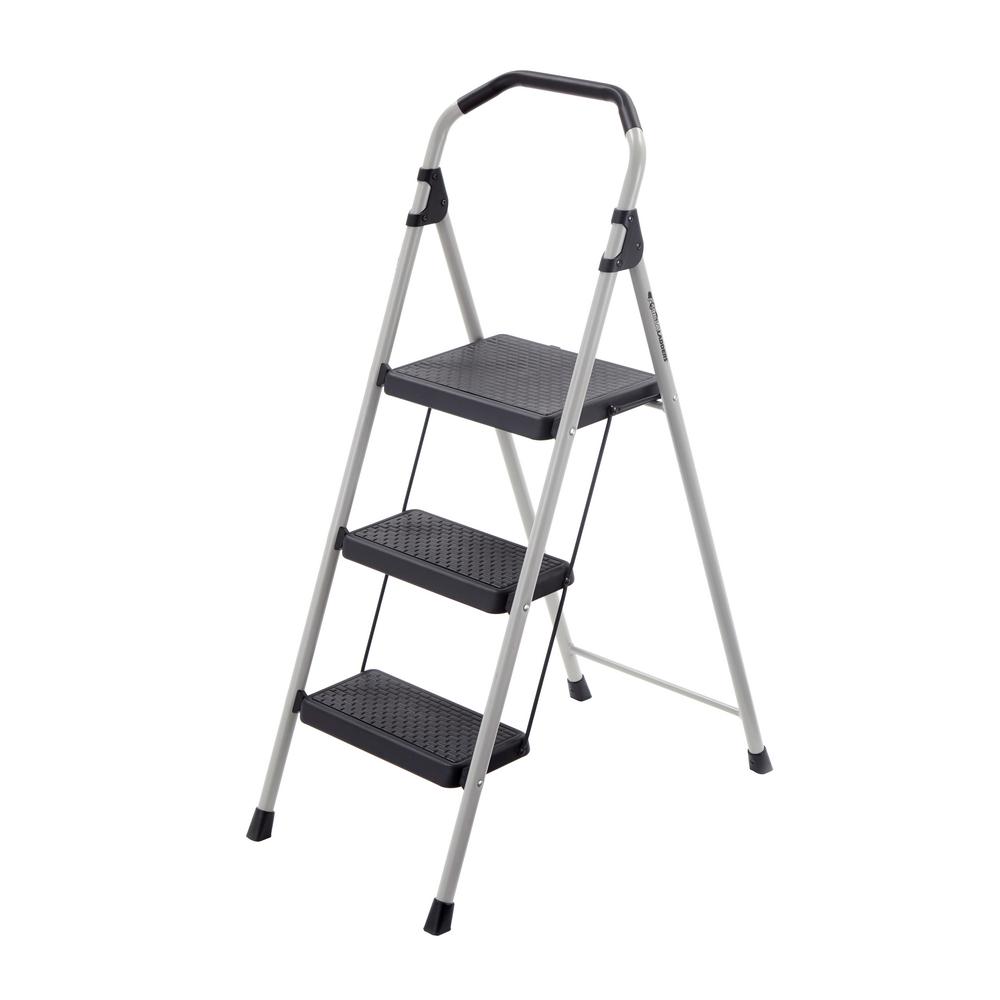 Gorilla Ladders 3-Step Lightweight Steel Step Stool Ladder