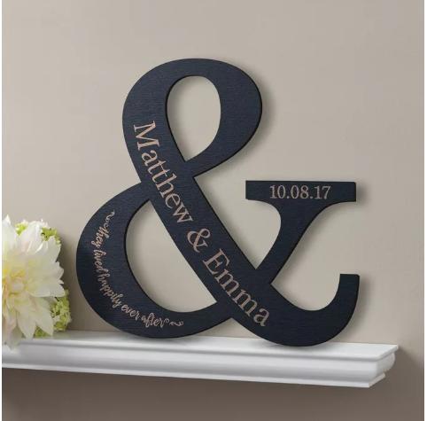 Personalized Happy Couple Wood Plaque – Only $14.99!