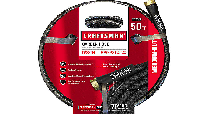 Craftsman Medium Duty 5/8″ x 50′ Garden Hose Only $9.99! (Reg. $16)