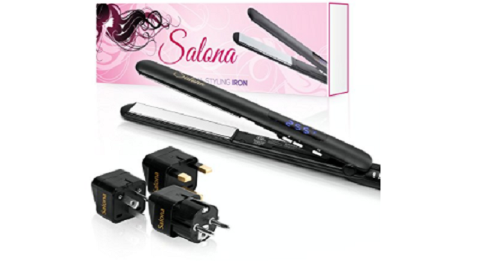 Salona Professional 1″ Titanium Flat Iron Hair Straightener for Only $29.99! (Reg. $100)