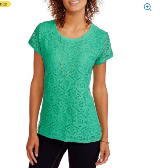 Women’s Short Sleeve Lace Front T-Shirt for Only $8!