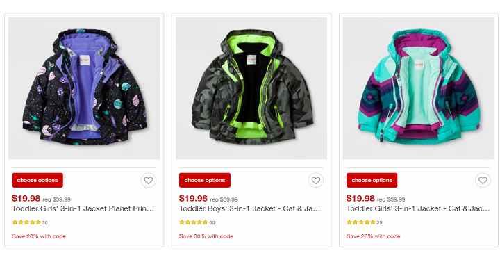 Target: Kids’ 3-in-1 Jackets Only $15.91!