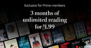 *REMINDER* Prime Members: Get Kindle Unlimited for just $1.99 for 3 Months!