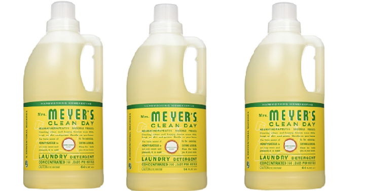 Mrs. Meyer’s Clean Day Laundry Detergent, Honeysuckle, 64 fl oz Only $7.16 Shipped!