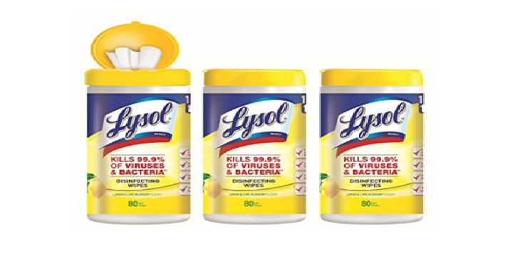Lysol Disinfecting Wipes, Lemon & Lime Blossom, 240ct Only $8.40 Shipped!