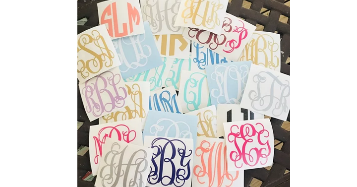 Monogram Decals in New Spring Colors from Jane – Just $1.99!