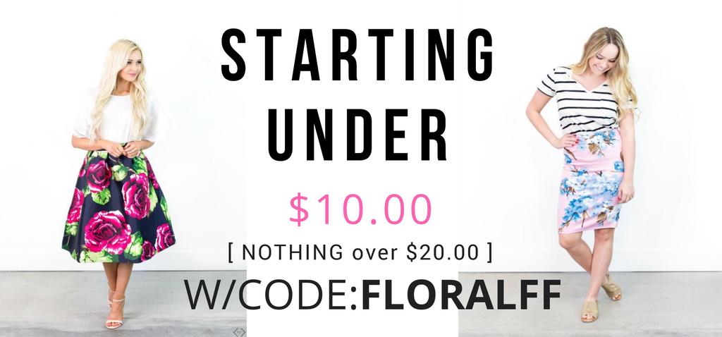 Still Available at Cents of Style! Floral Skirts – Under $10! Free Shipping!