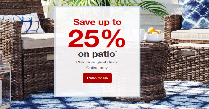 Target: Save up to 25% on Patio Furniture, Accessories and More!