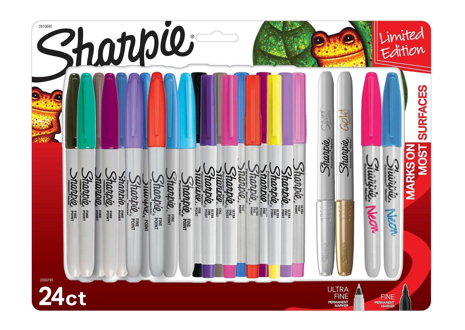 Sharpie Limited Edition Permanent Marker, Fine Point, Assorted Colors, Set of 24—$11.99!