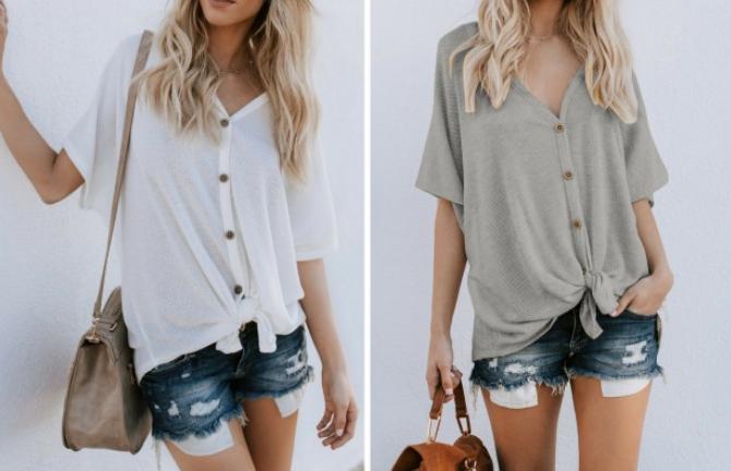 Summer Button Down Top – Only $18.99!