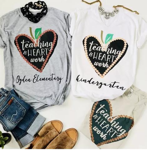 Teaching is Heart Work Tees – Only $13.99!