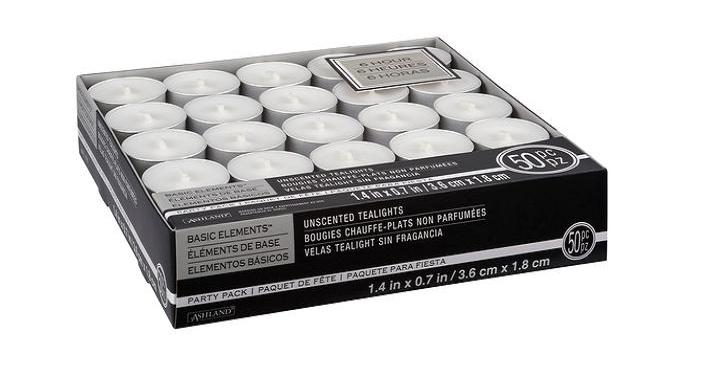 TONIGHT ONLY – 50 Count Basic Elements Unscented Tea Lights Only $2.20 + FREE Shipping!