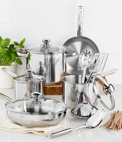 Tools of the Trade 13-Piece Stainless Steel Cookware Set – Only $37.99!