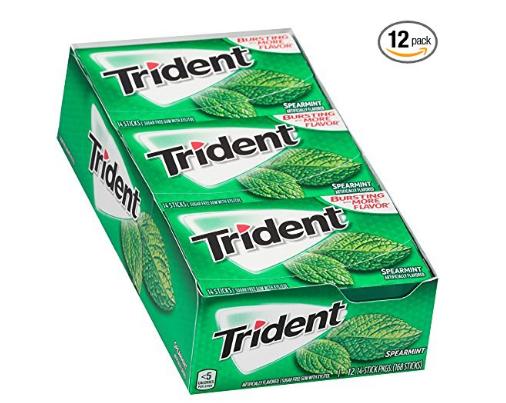 Trident Sugar Free Gum Spearmint, 14 ct (Pack of 12) – Only $7.49!