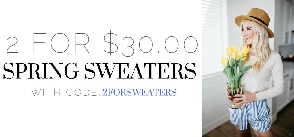 Cents of Style – 2 For Tuesday – CUTE Spring Sweaters – Just 2 for $30.00! FREE SHIPPING!