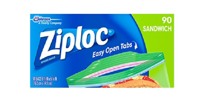 Ziploc Sandwich Bags (90 Ct) Only $2.69! (Add-On Item)