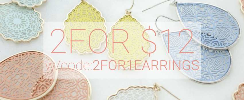 Cents of Style – 2 For Tuesday – CUTE Earrings – Just 2 for $12.00! FREE SHIPPING!