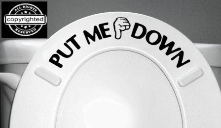 Put Me Down Toilet Bathroom Sticker Sign Only $1.95 Shipped!