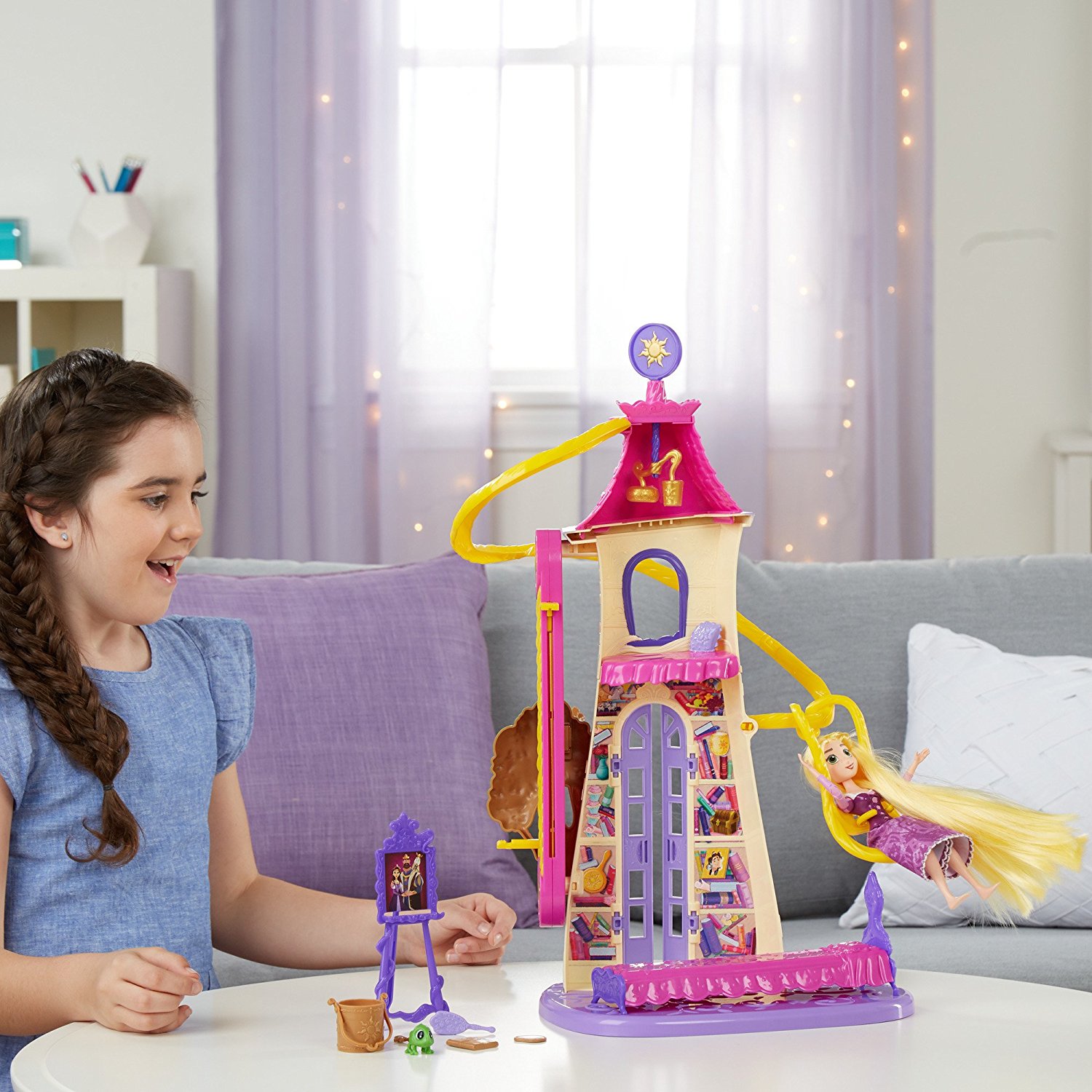 Disney Princess DPR Tangled Swinging Locks Castle Doll Only $10.38!