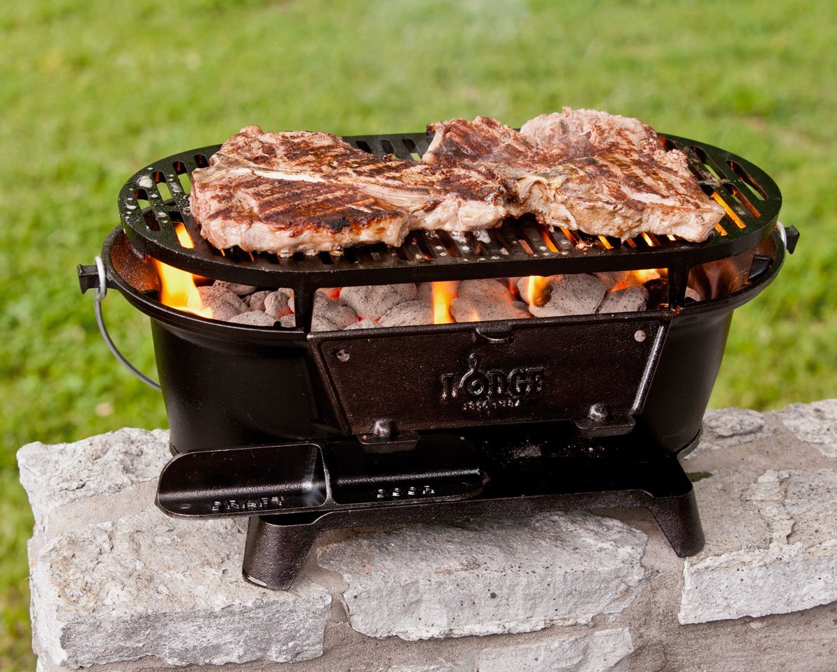 Lodge Preseasoned Sportsman’s Charcoal Grill Only $85.97 Shipped!