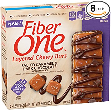 Fiber One Salted Caramel & Dark Chocolate Chewy Bars 40 Count Only $11.00 Shipped!