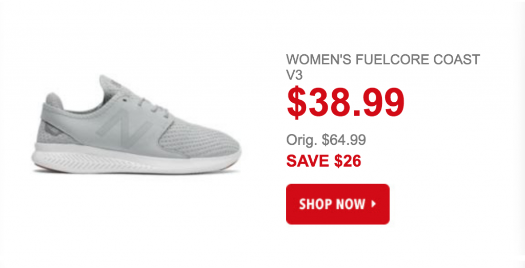 New Balance Women’s FuelCore Coast V3 Shoes Just $38.99 Today Only! (Reg. $64.99)