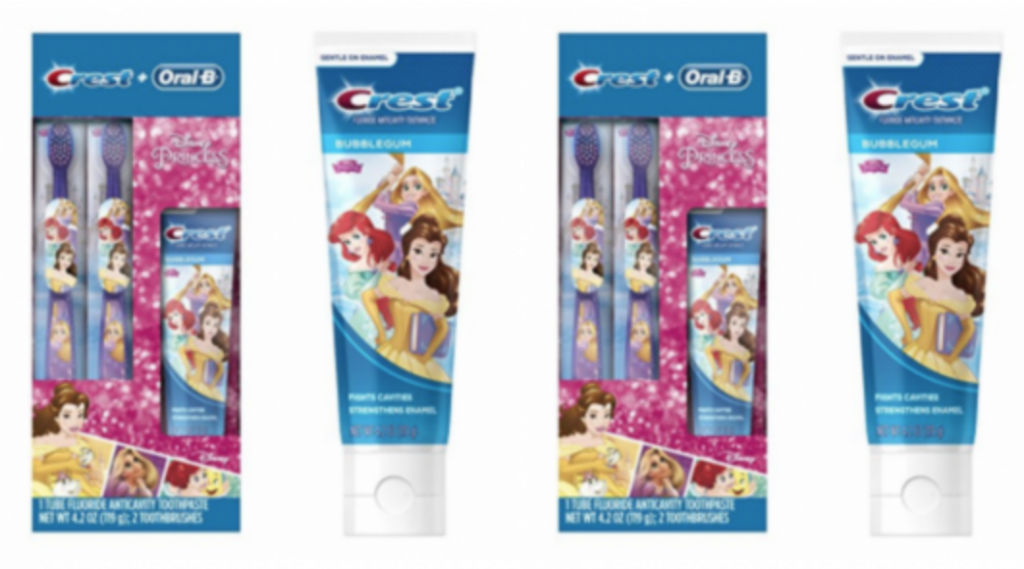 Oral-B and Crest Kids Pack With Princess Toothbrushes & Toothpaste Just $3.68 As Add-On!