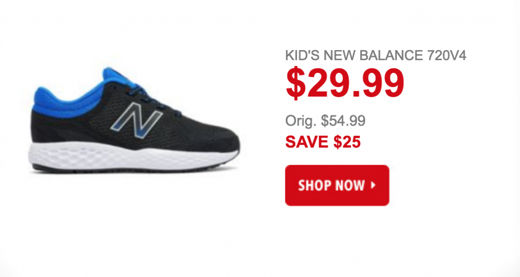 Kid’s New Balance 720v4 Boys Shoes Just $29.99 Today Only! (Reg. $54.99)