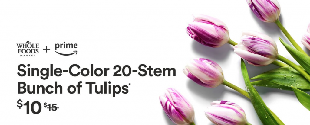 Prime Exclusive: Single-Color 20 Stem Bunch of Tulips Just $10.00!