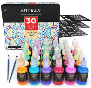 Arteza 3D Fabric Permanent Paint Set 30-Count $22.99! (Reg. $60.99)