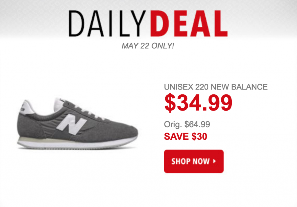 Unisex 220 New Balance Sneakers Just $34.99 Today Only! (Reg. $64.99)