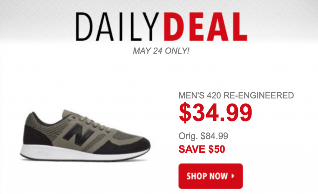 Men’s 420 Re-Engineered Lifestyle Shoes $34.99 Today Only! (Reg. $84.99)