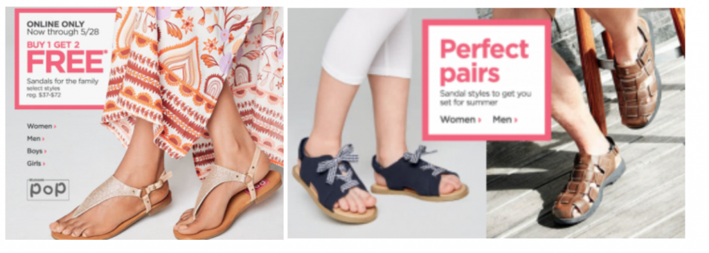Buy One Get 2 FREE Summer Sandals For The Whole Family At JCPenney!