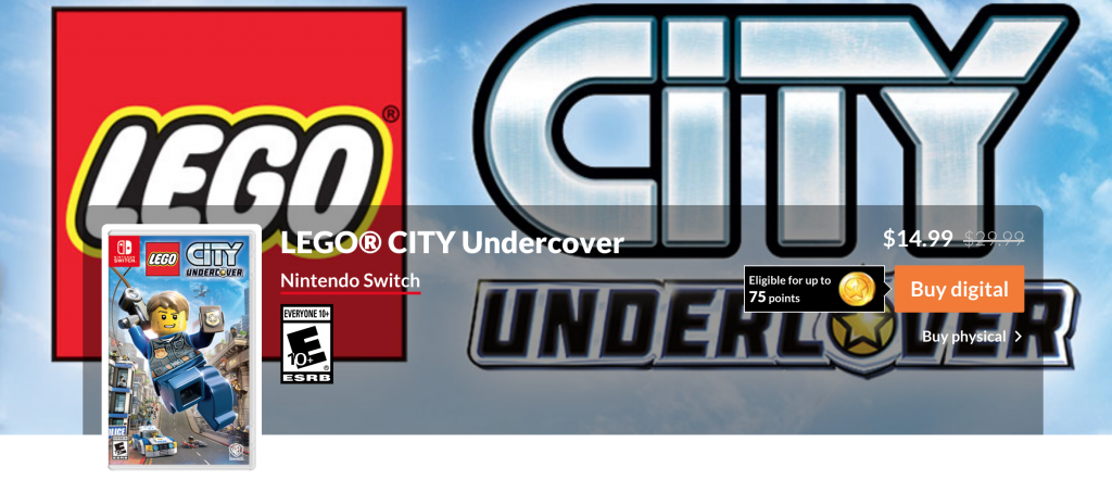 LEGO City Undercover On Nintendo Switch $14.99 Digital Download!