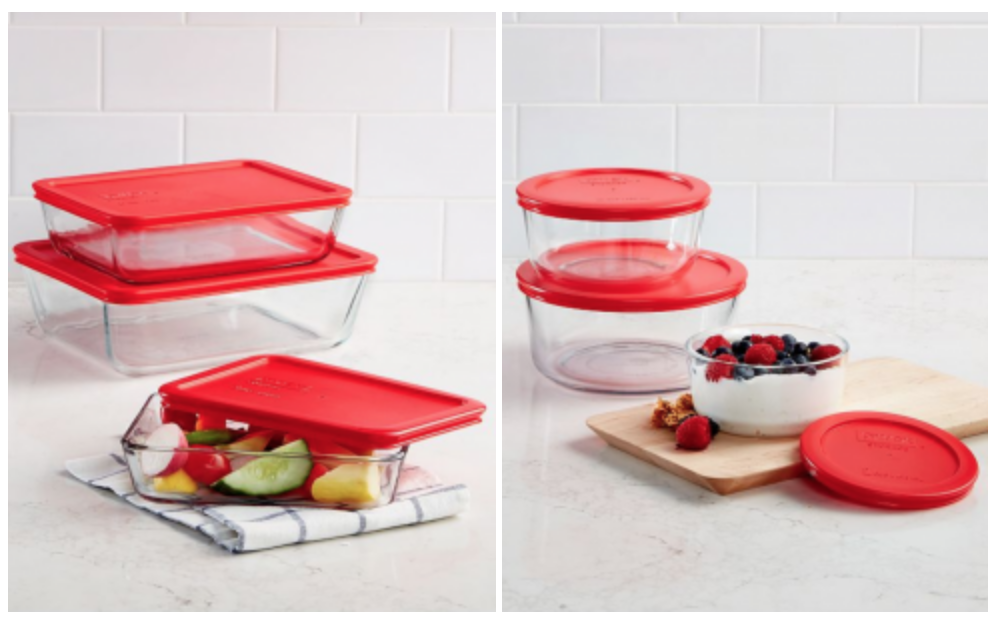 Pyrex 6-Piece Round or Rectangular Storage Set Just $9.99! (Reg. $24.99)