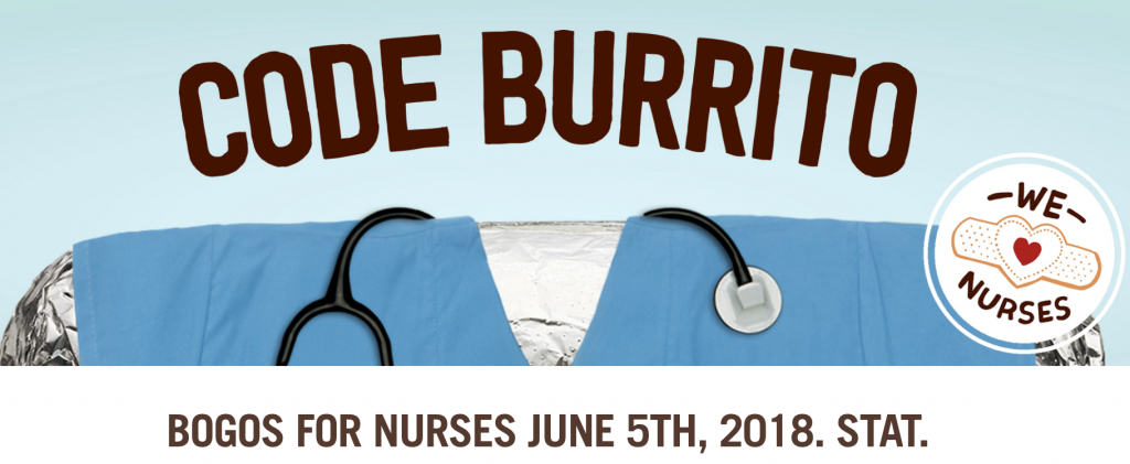 BOGO Burritos For Nurses At Chipotle On June 5th!