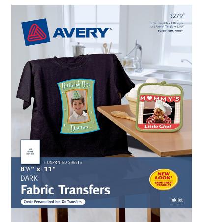 Avery Dark T-Shirt Transfers, 5 Sheets – Only $6.99!