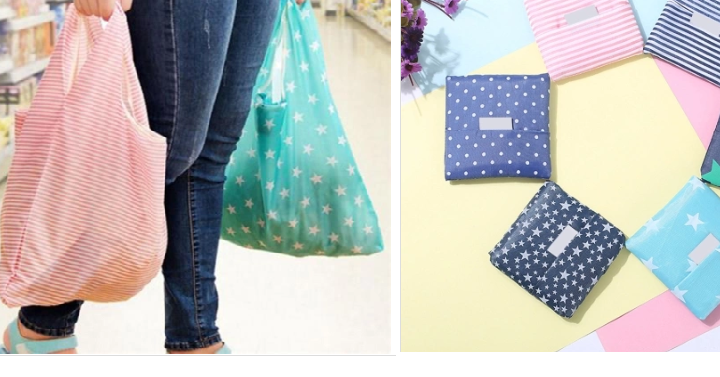 Cute Lady Foldable Recycle Bag Eco Reusable Shopping Bags Only $1.59 Shipped!