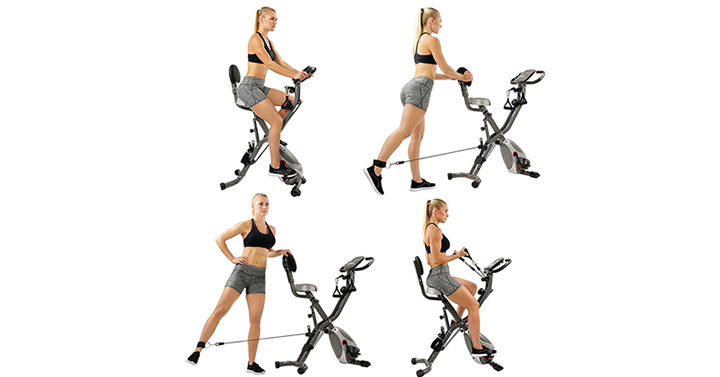 Sunny Health & Fitness Foldable Semi Recumbent Magnetic Upright Exercise Bike – Just $129.99!