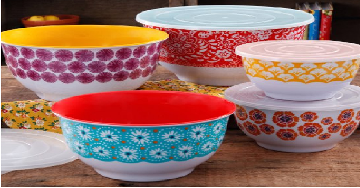 The Pioneer Woman Traveling Vines Nesting Mixing Bowl Set, 10-Piece Only $25! (Reg. $49)