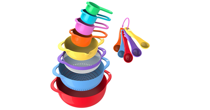 13 Piece Colorful Mixing Bowl Set With Handle – Just $17.99! Back in stock!