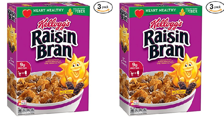 Kellogg’s Raisin Bran Breakfast Cereal, 18.7 Ounce Box (Pack of 3) Only $6.28 Shipped!