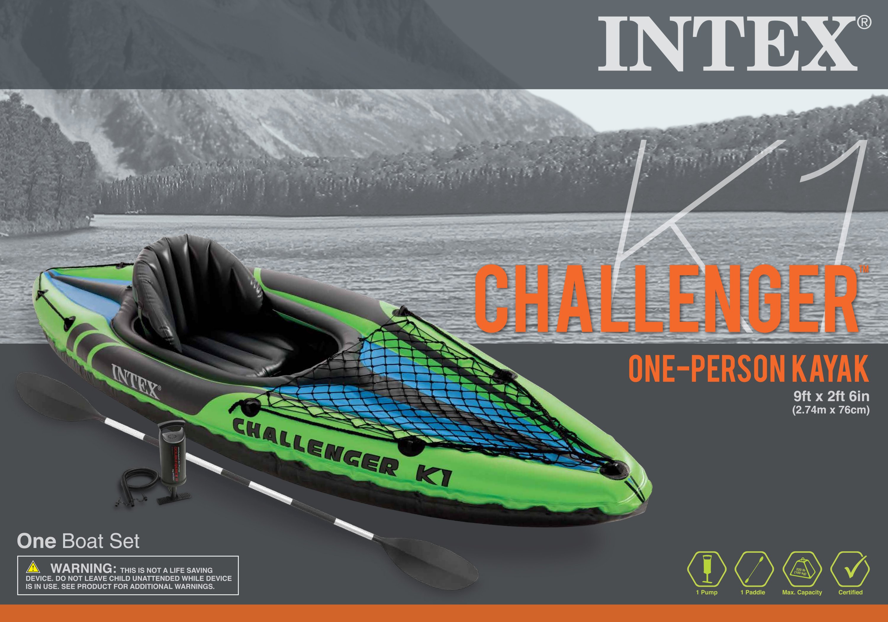 Intex Challenger K1 Kayak Just $69.99!