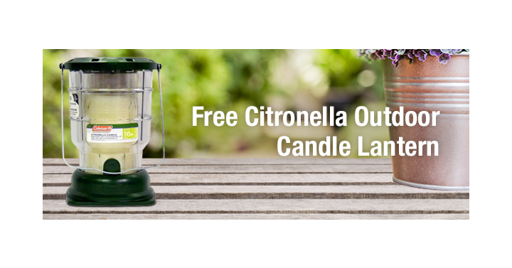 Grab This Freebie! Get a FREE Coleman Citronella Outdoor Lantern Candle from TopCashBack!