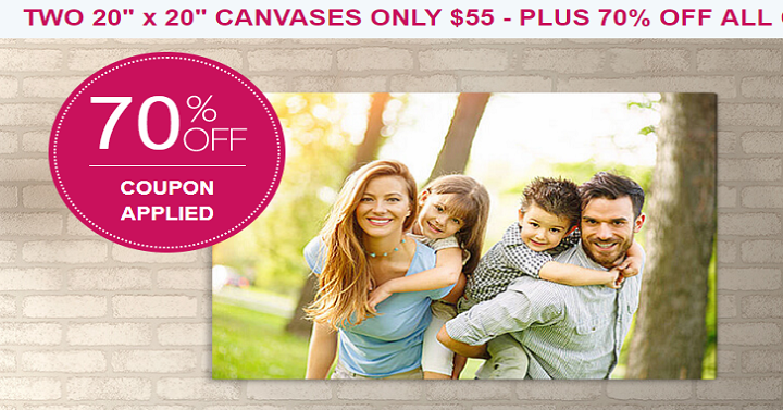 Simple Canvas Prints: Two 20″x20″ Canvases Only $55 Shipped! Simple Canvas Prints: Two 20″x20″ Canvases Only $55 Shipped!