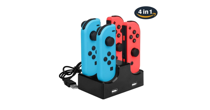 4 in 1 Charging Dock with 2-Port USB Hub for Nintendo Switch Joy-Con – Just $6.01! Free shipping!