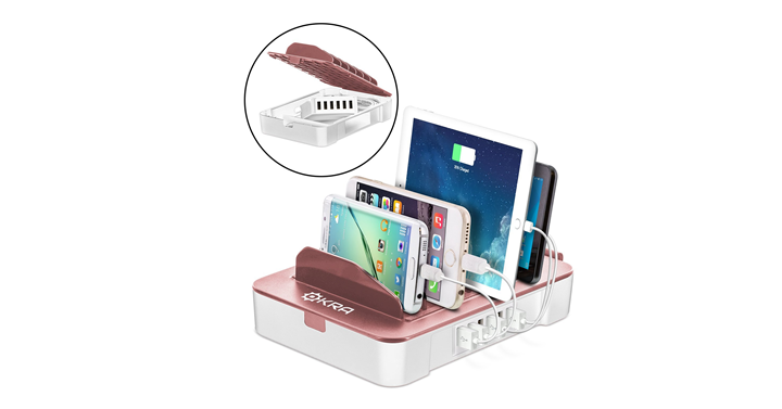 USB 6-Port Charging Station 2-in-1 Removable Charging Hub + Organizer – Just $24.99!