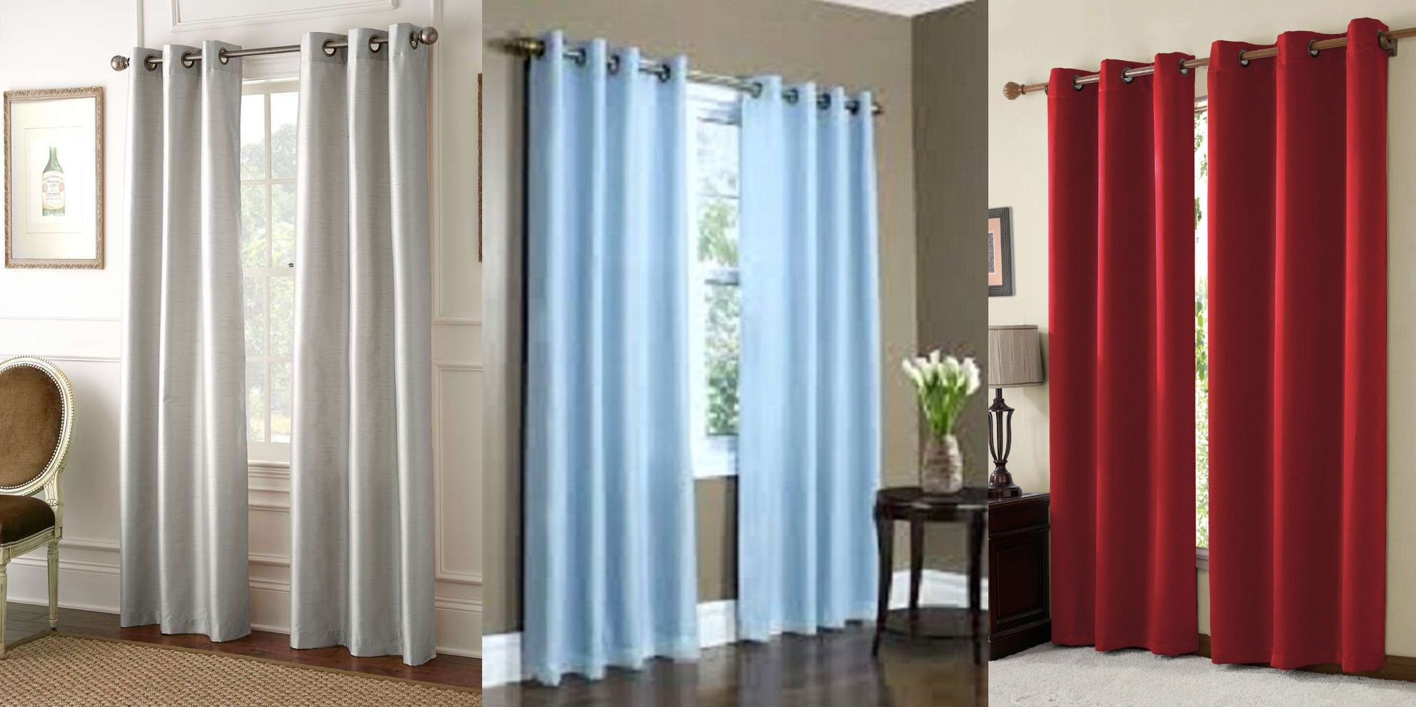 TWO Solid Panel Lined Thermal Blackout Curtain Panels Only $10! Up to 108 Inches High!
