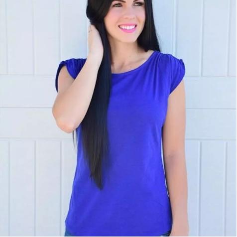 Cute Gathered Shoulder Tee – Only $11.99!