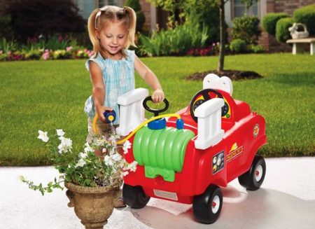 Little Tikes Spray & Rescue Fire Truck Foot to Floor Ride On—$45.00!